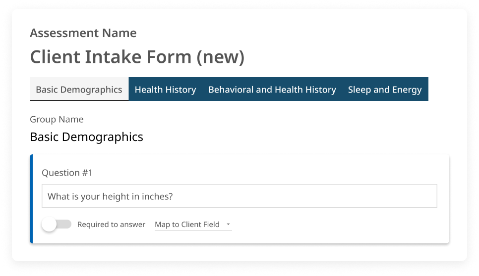 Customize form